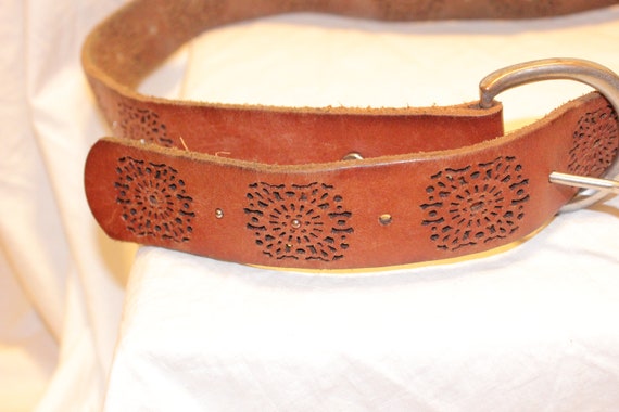 LUCKY BOHO LEATHER Belt,vintage hippie belt,vinta… - image 4