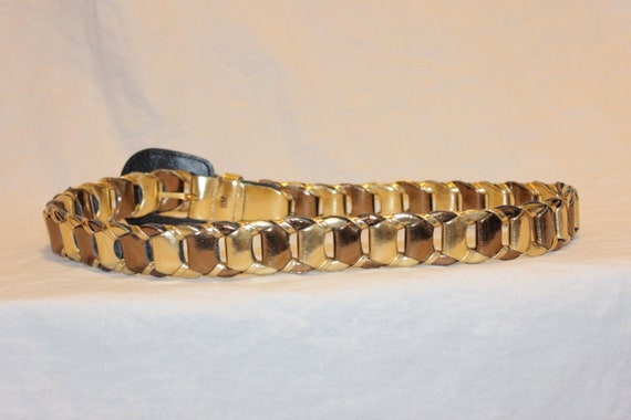 VINTAGE BRAIDED GOLD Belt,gold braided belt,braid… - image 7