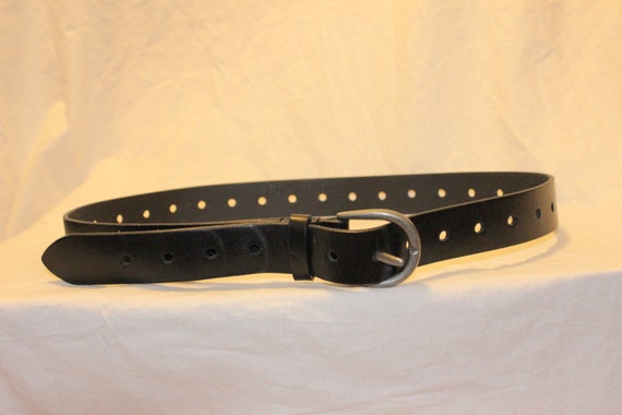 VINTAGE LEATHER BIKER Belt,vintage leather belt,w… - image 1