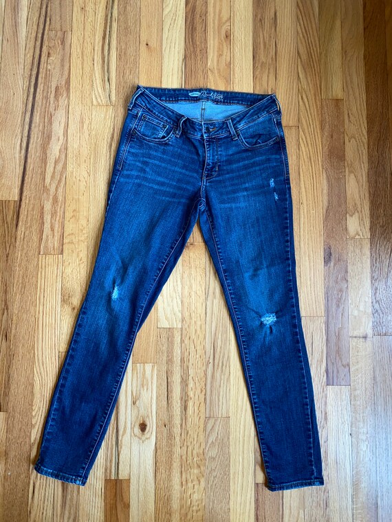 Size 9,BIKER VINTAGE JEANS,grunge jeans,old navy j