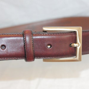 VINTAGE MEN LEATHER Belt,vintage men brown leather belt,vintage men classic belt,vintage mens wearhouse belt,small men leather belt,belt image 3