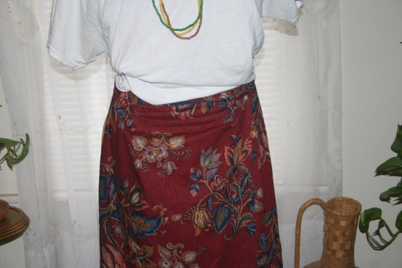 VINTAGE FLORAL SKIRT,vintage skirt long,vintage h… - image 3