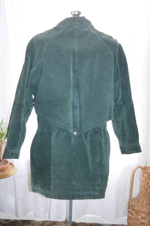 GREEN SUEDE JACKET,green suede biker jacket,gitan… - image 6