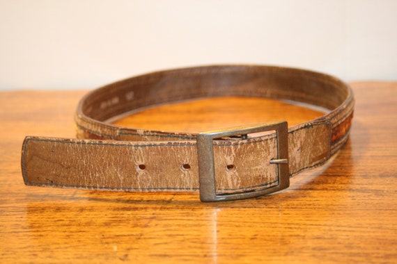 VGT LEATHER BELT,vintage boho leather belt,vintag… - image 3