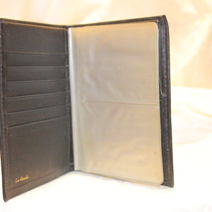 VGT BREAST LEATHER Wallet, billetera de cuero negro, billetera de hombres dobles, billetera de cuero negro para hombres vintage, billetera de cuero delgada, billetera de dos pliegues para hombres, hombres