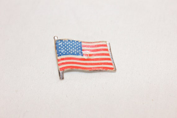 VINTAGE AMERICAN FLAG Brooch,vintage America Flag… - image 1