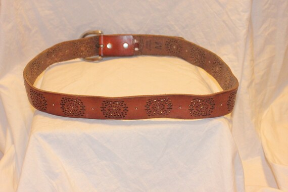 LUCKY BOHO LEATHER Belt,vintage hippie belt,vinta… - image 7