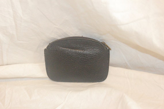 VGT LEATHER CHANGE Purse,black leather change pur… - image 8