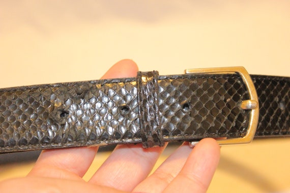 VINTAGE SNAKE SKIN Belt,vintage snake belt,vintag… - image 3