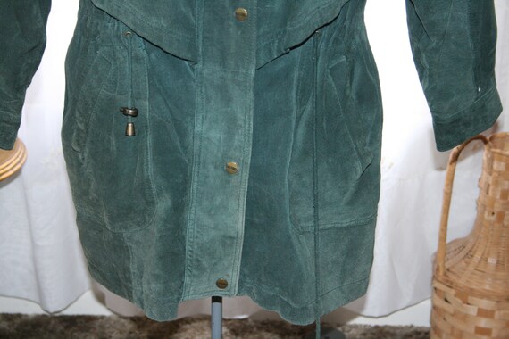 GREEN SUEDE JACKET,green suede biker jacket,gitan… - image 9