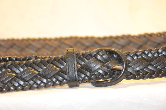 VINTAGE BRAIDED LEATHER Belt,vintage braided leat… - image 3