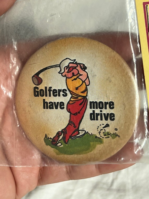 VINTAGE GOLFER DRIVE Badge,vintage golfer have be… - image 2