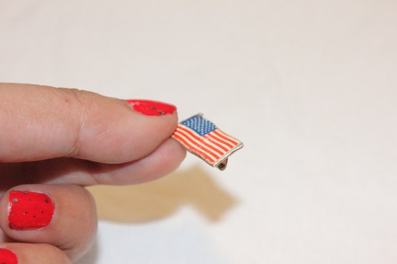 VINTAGE AMERICAN FLAG Brooch,vintage America Flag… - image 6