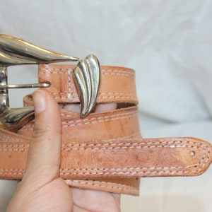VINTAGE BUCKLE LEATHER Belt,vintage leather belt,vintage classic belt,vintage boho buckle belt,vintage western belt,vintage brown belt,belt