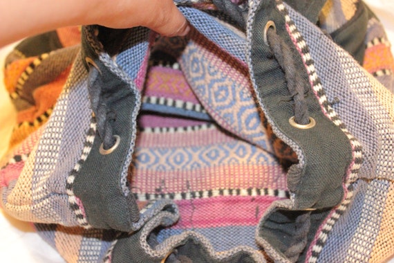 VINTAGE WOVEN ETHNIC Backpack,vintage woven embro… - image 4