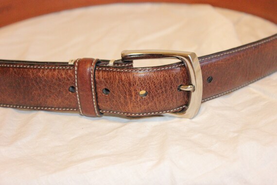 VGT LEATHER BELT,vintage brown leather belt,vinta… - image 3