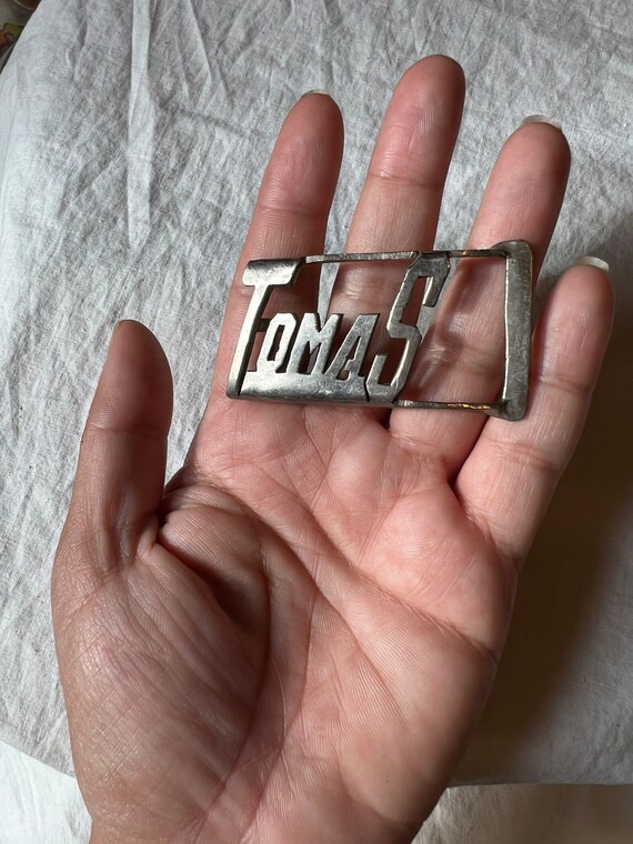 VGT TOMAS BUCKLE,vintage Tomas name buckle,vintag… - image 5