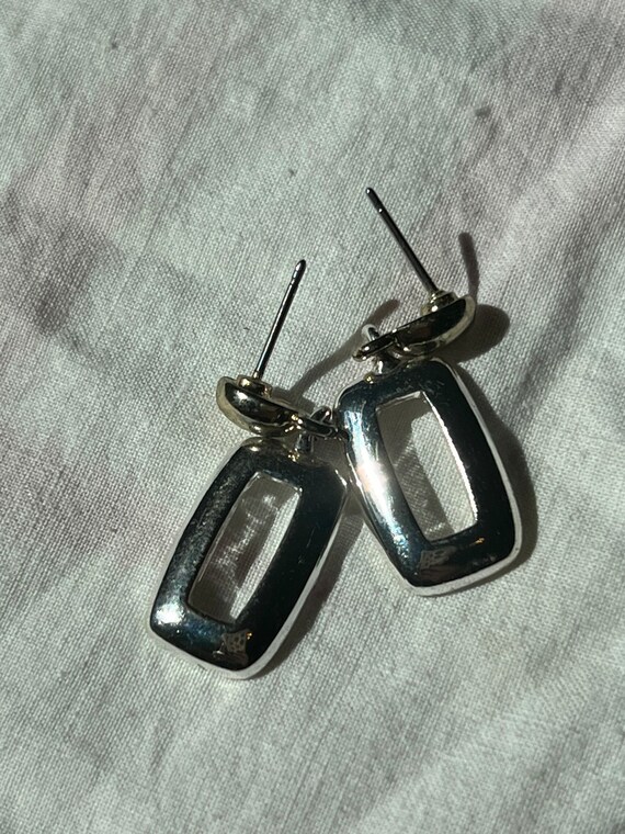 VINTAGE SILVER DANGLE Earrings,vintage silver dro… - image 7