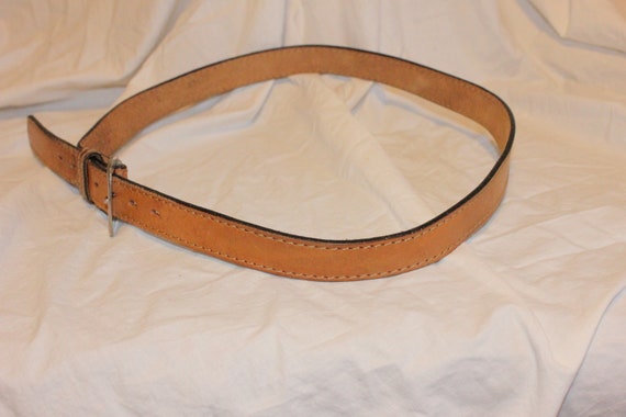 VGT LEATHER BELT,vintage small brown leather belt… - image 5