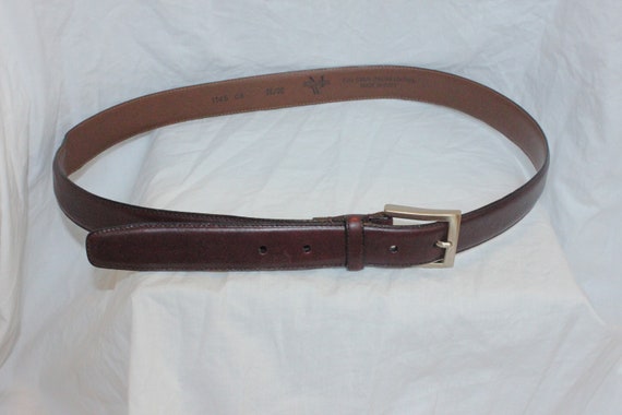 VINTAGE MEN LEATHER Belt,vintage men brown leathe… - image 1