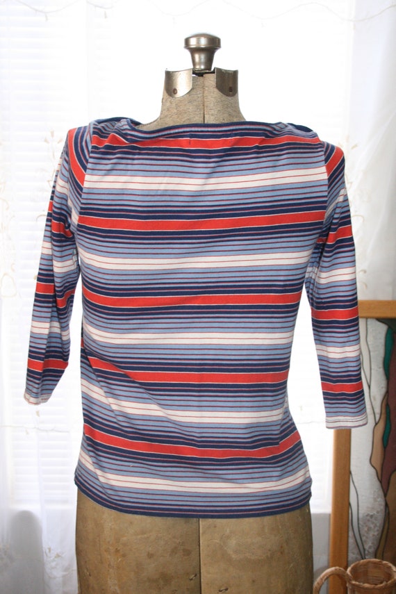 petitie,CLASSIC NAUTICAL STRIPED Shirt,blue white… - image 3
