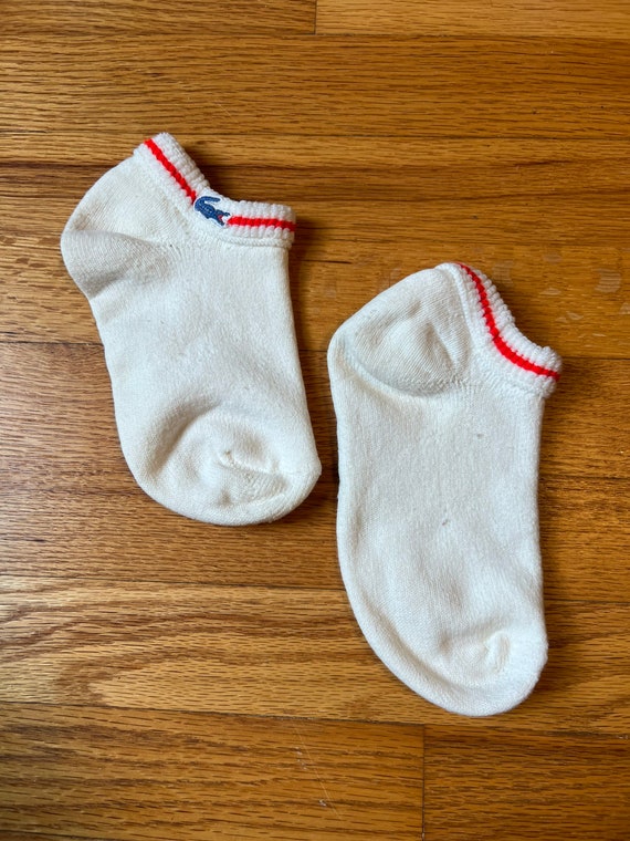 VINTAGE LACOSTE SOCKS,vintage ankle socks,retro an