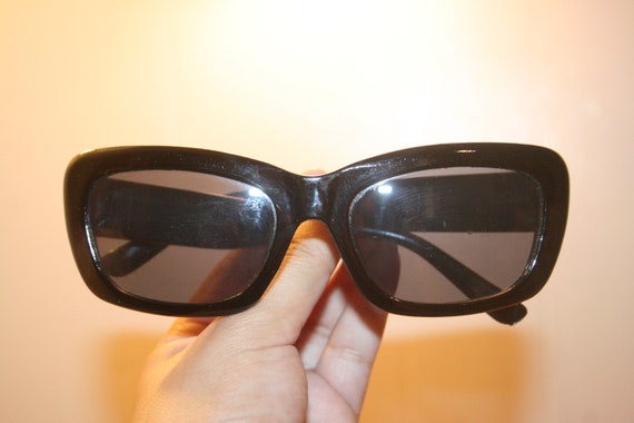 VINTAGE BLACK SUNGLASSES,vintage sunglasses,vinta… - image 1