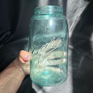 VINTAGE BALL MASON jar,vintage mason blue jar,vintage mason jar decor,blue ball mason jar,vintage triple L mason jar,blue mason jar,blue jar