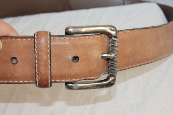 VINTAGE LEATHER BIKER Belt,vintage leather belt,w… - image 3