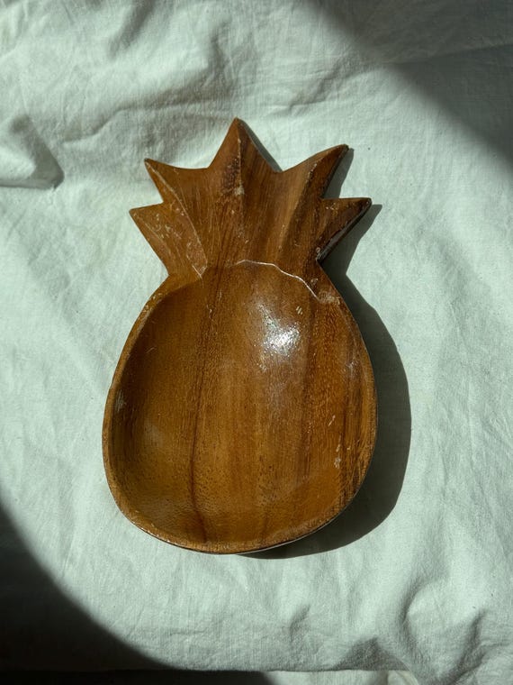 Vintage PINEAPPLE TRINKET Dish,vintage pineapple tray,vintage pineapple dish bowl,vintage pineapple catchall,vintage pineapple holder