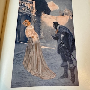 1910,Cyrano de Bergerac book,antique Cyrano de Bergerac book,Edmond Rostand book,Cyrano de Bergerac French book,Cyrano Roxane book
