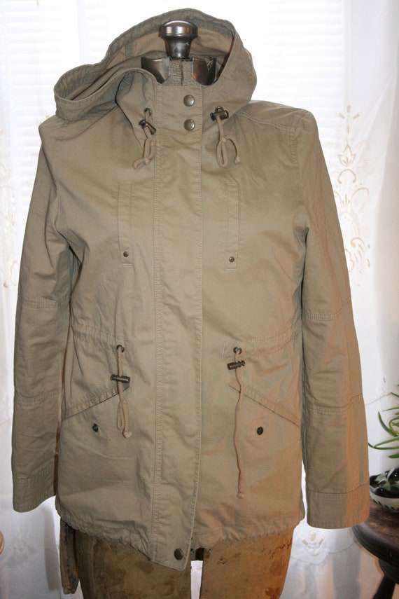 WOMEN KHAKI JACKET,women jacket with hood,women j… - image 2