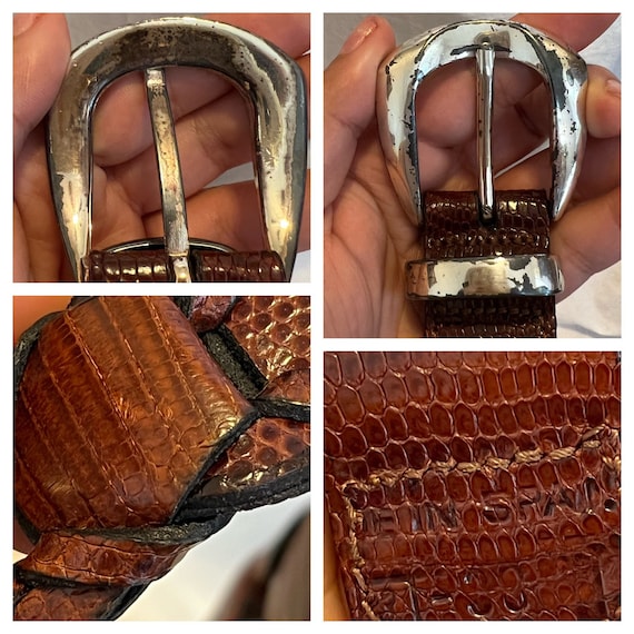 VINTAGE BRAIDED LEATHER Belt,braided leather belt… - image 8