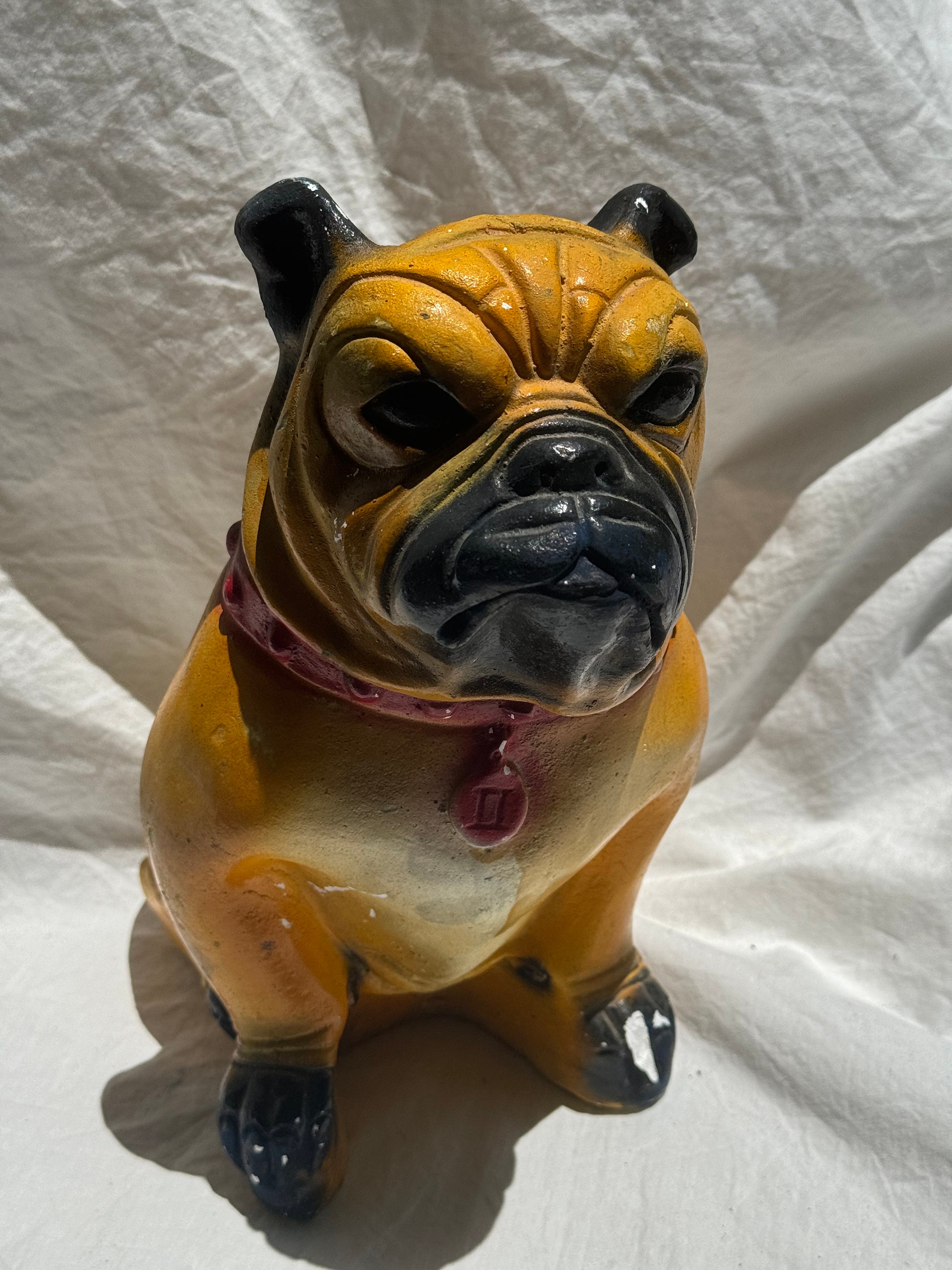 Vintage chalkware Bulldog 【公式通販】