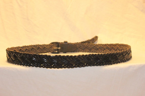 VINTAGE BRAIDED LEATHER Belt,vintage braided leat… - image 7