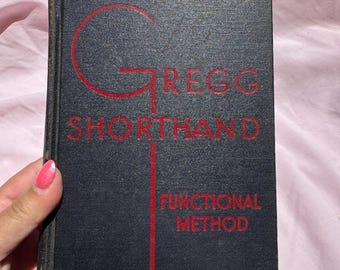 1936,Gregg Shorthand book,vintage writing method book,vintage Gregg Shorthand writing book,vintage Gregg Shorthand book,Gregg writing book