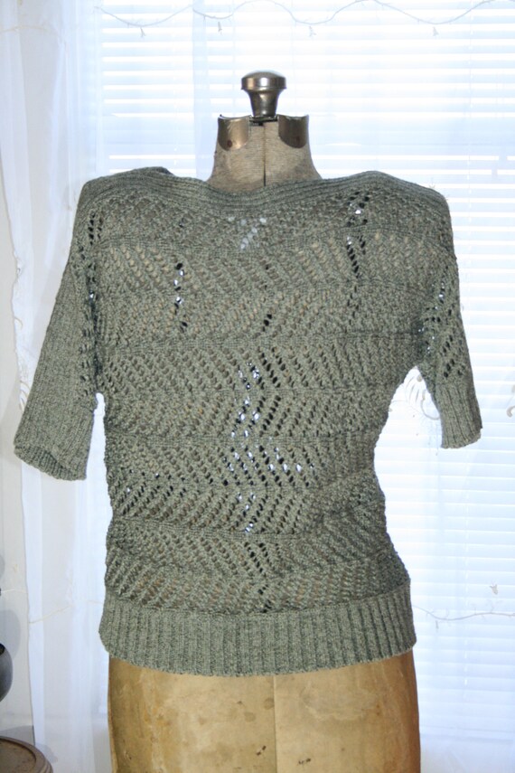 CHICOS LADIES BLOUSES,open weave top,open weave c… - image 4