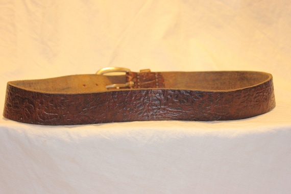 VINTAGE LEATHER BELT,vintage brown leather belt,v… - image 7