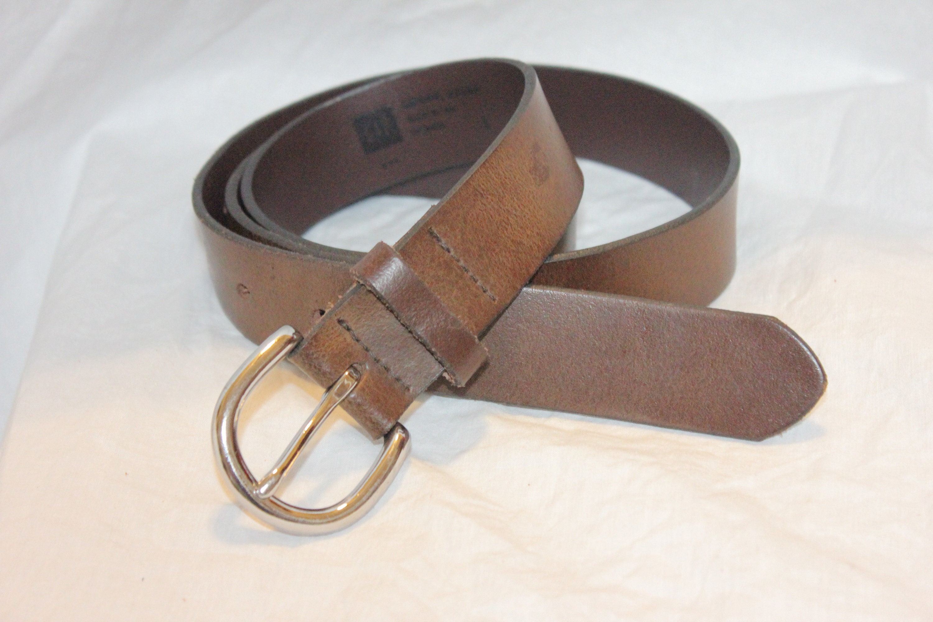 Men's Leather Belt by Gap True Black Size 28W