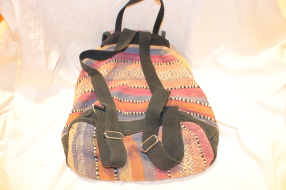 VINTAGE WOVEN ETHNIC Backpack,vintage woven embro… - image 9