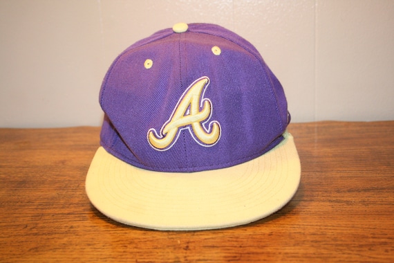 Atlanta Braves 150th Purple White 9FIFTY New Era Fits Snapback Hat by Devious Elements Apparel