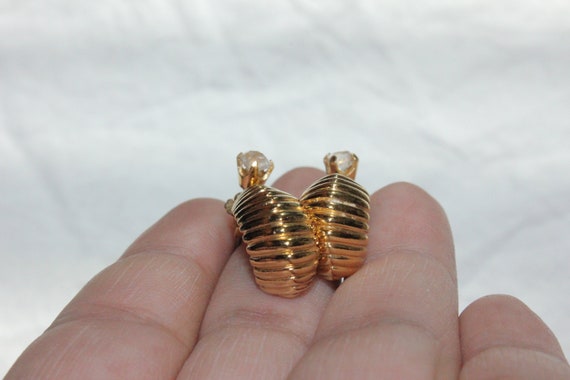 VGT CONVERTIBLE GOLD Earrings,removable convertib… - image 5