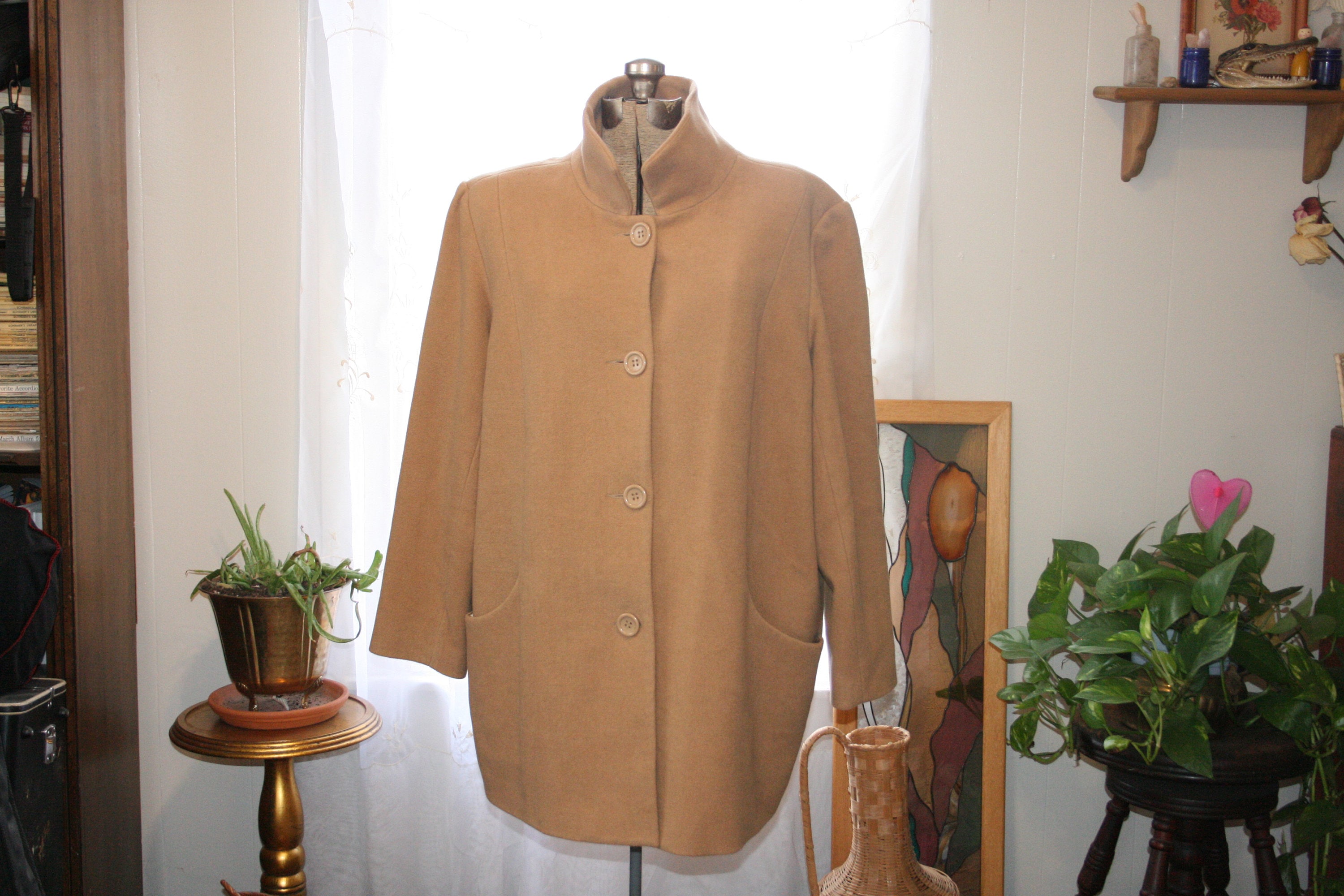 ことり様Eaphi eaphi wool tweed jacket camel YEXPINE Women's Fall Tweed Blazer Jackets Elegant Button