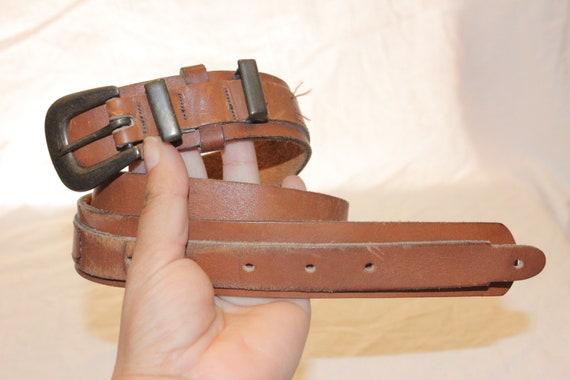 VGT LEATHER BELT,vintage brown leather belt,vinta… - image 5