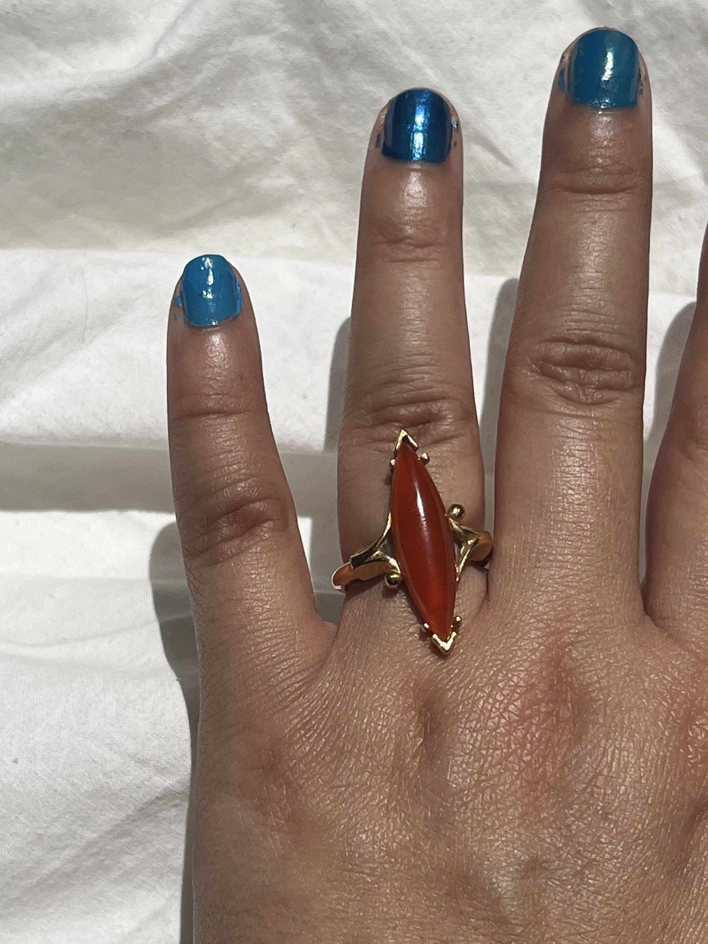 ANILLO AVON VINTAGE anillo de cornalina vintage anillo de