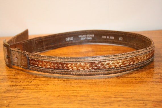 VGT LEATHER BELT,vintage boho leather belt,vintag… - image 4