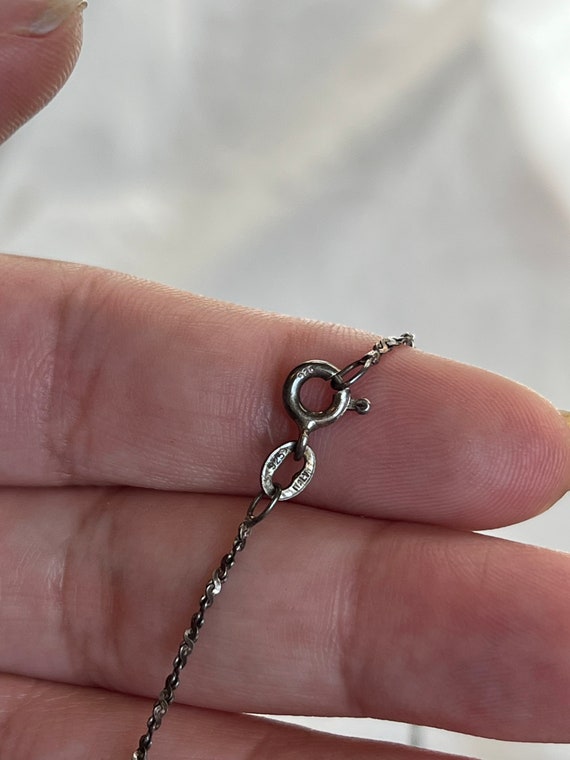 VINTAGE STERLING SILVER Necklace,vintage silver n… - image 3