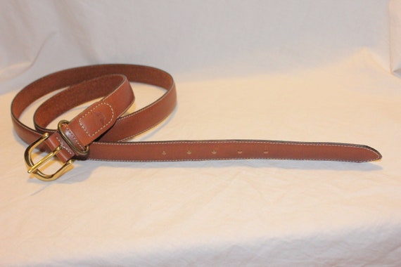 VGT LEATHER BELT,vintage dockers brown leather be… - image 5