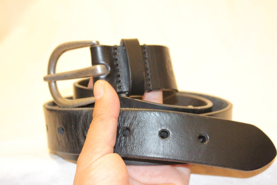 VINTAGE LEATHER BIKER Belt,vintage leather belt,w… - image 6