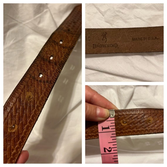 VINTAGE LEATHER BIKER Belt,vintage leather belt,w… - image 10